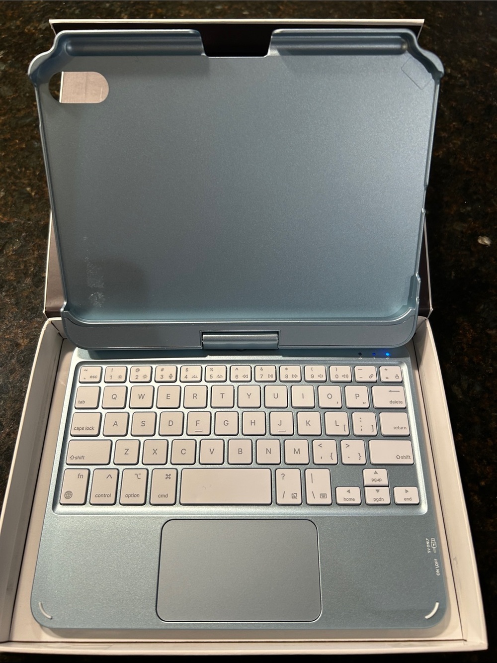 FlexBook Touch Wireless Keyboard Case with Trackpad - Light Blue - Picture 5 of 5